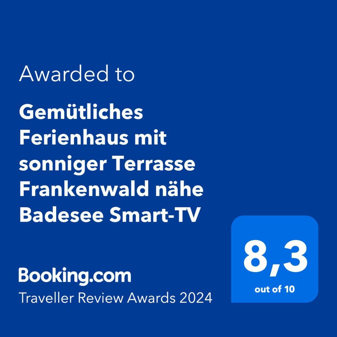 Gemuetliches Ferienhaus Mit Sonniger Terrasse Frankenwald Naehe Badesee Smart-Tv Lichtenberg  Luaran gambar